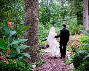 Bride and Groom on Walkway