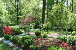 April garden walkways at Gramercy